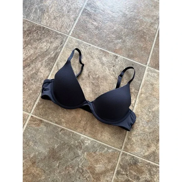Skims Fits Everybody Scoop Plunge Bra Onyx Size 34A - Picture 2 of 7